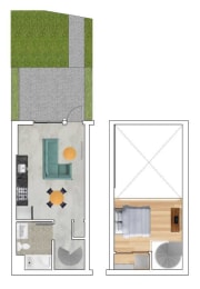 Floor Plan  Loft A Floor Plan at Block C, California, 92078