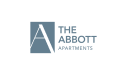 a logo for a podcast with the abbot on a black background