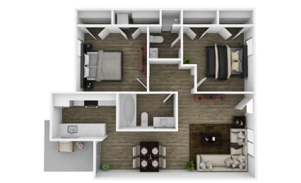  Floor Plan Two Bedroom
