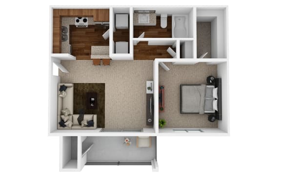  Floor Plan 1B | One Bedroom