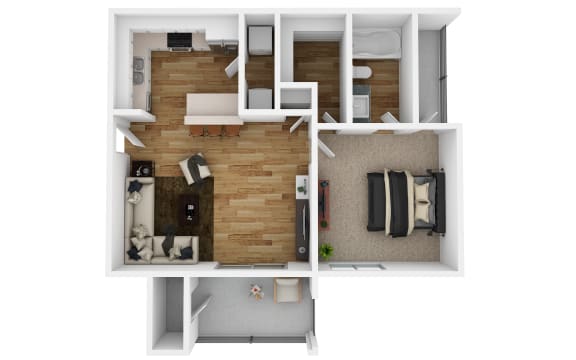 Floor Plan 1A | One Bedroom Renovated