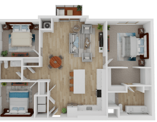 three bedroom