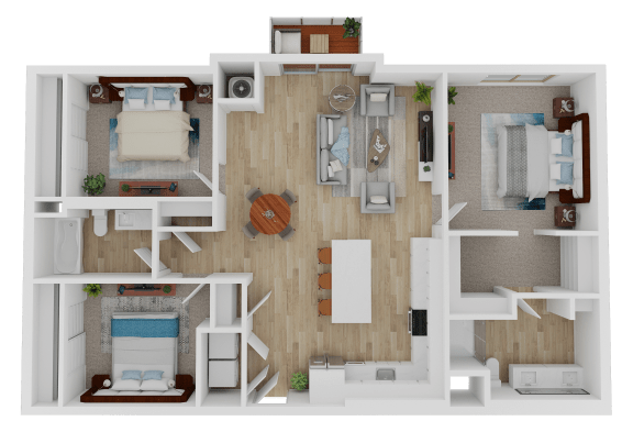 three bedroom