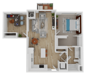 one bedroom + den