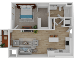 one bedroom
