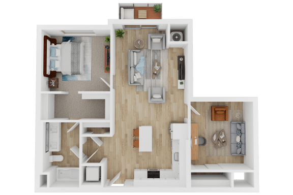 one bedroom + den