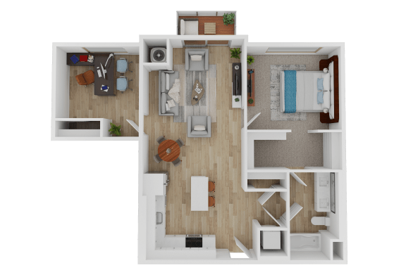 one bedroom + den