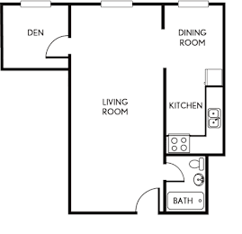  Floor Plan Studio/Den