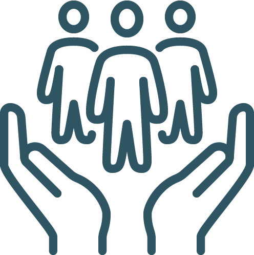 hands holding a group of people icon transparent background, transparent png download