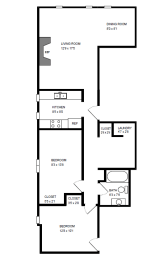  Floor Plan Two Bedroom