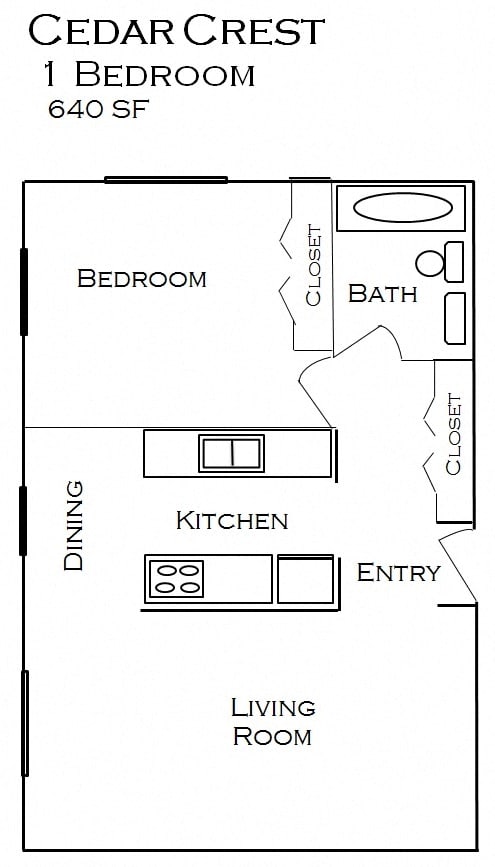 Cedar Crest Floor Plan, Bloomington, Minnesota