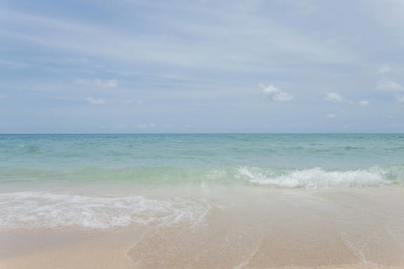 a view of the ocean from the beach