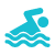 A pixelated blue shape resembling a person.