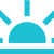 A blue pixelated figure of a person walking.