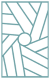 A pixelated image of a blue flower.