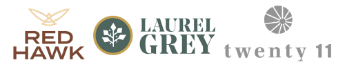 A graphic with the words "Red Hawk" and "Laurel Grey" and the number "twenty 11" is displayed.