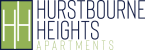 a green background with the words hurstbourne heights apartments on it