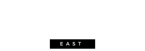a white logo on a black background with the words washington east