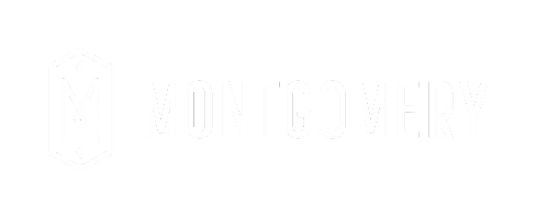 The image features a black background with a white logo and text that reads "MONTGOMERY".