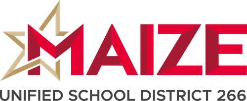 The image features a logo with a star and the text "MAIZE" and "UNIFIED SCHOOL DISTRICT 266".