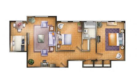 2 BR 10 Floor plan at The Chesapeake, Washington, DC 20008