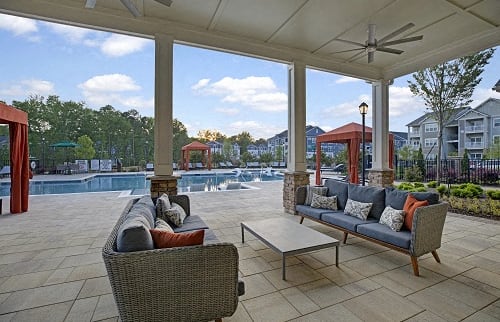 Pool lounge at Ascent at Mallard Creek Apartment Homes, North Carolina