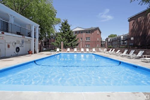 swimming pool at apartment complex