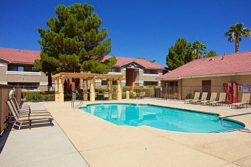Cool Swimming Pool at Sky Court Harbors at The Lakes Apartments, Las Vegas, Nevada