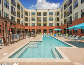 Pool View at The Lincoln Apartments, Raleigh, North Carolina