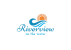 a logo for a water company with the sun on the water