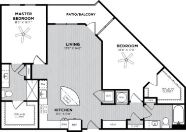 Two bedroom two bathroom
