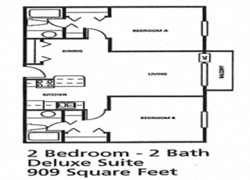  Floor Plan 2 Bedroom 2 Bathroom