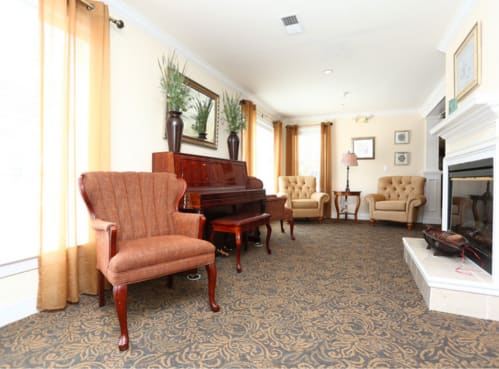 Club Room at Courtyard at Chester Village Senior Apartments in Chester VA