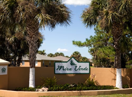 Entrance Sign at Mira Verde Affordable Apartments in LaBelle FL