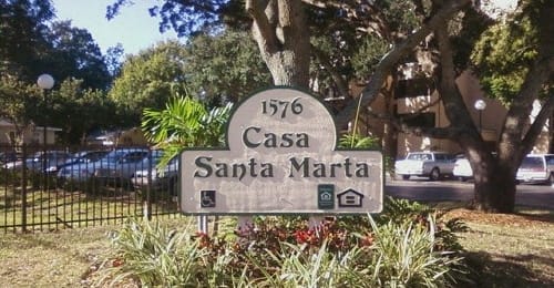 Casa Santa Marta I Senior Apartments in Sarasota, FL signage
