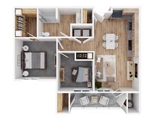 Floor Plan Two Bedroom - Type A