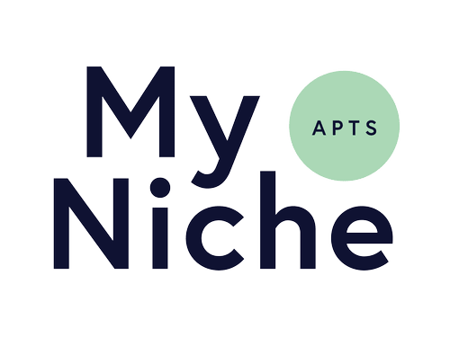 the logo for myy night on a white background with a blue and green circle
