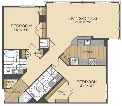 1 bedroom apartment washington DC