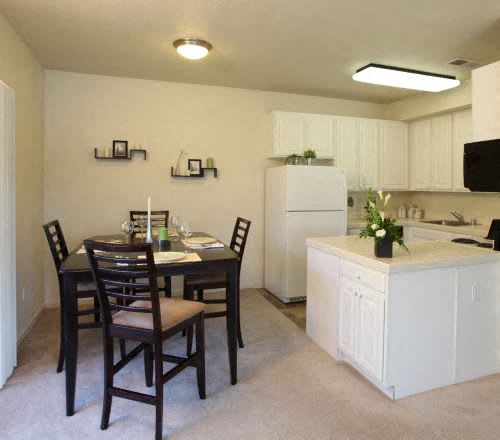 View of Kitchen and Dining Room
