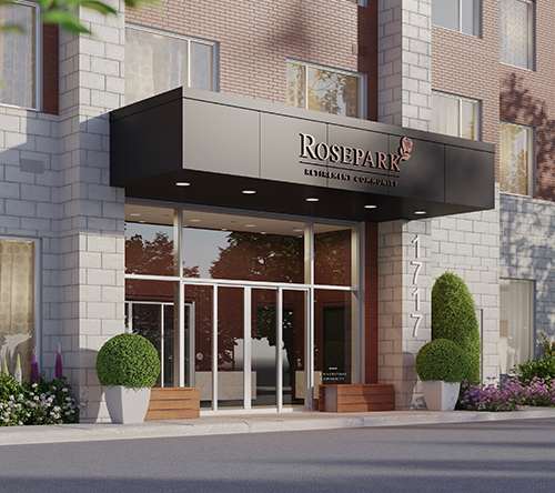 Image of Riverpath community building from the outside main entrance.