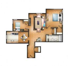 2 BR 05 Floor plan at The Chesapeake, DC, 20008