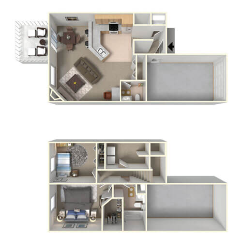 Floor Plan  2 bedroom townhome for rent floor plan