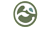 A logo with a stylized face in the center.