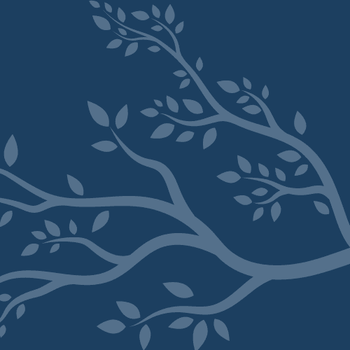 an illustration of a tree with leaves on a blue background
