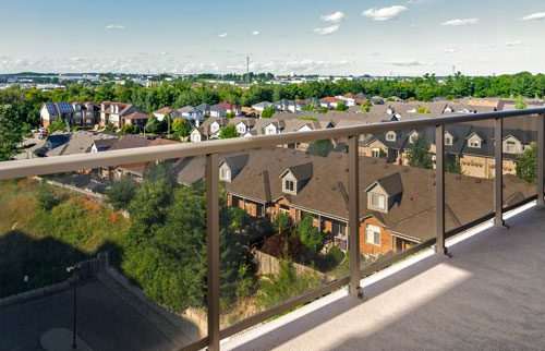 Stunning view from the balcony on a blue-sky day