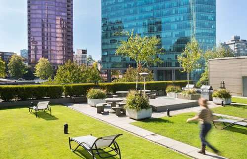 View of the outdoor social area, complete with barbeque for your use.