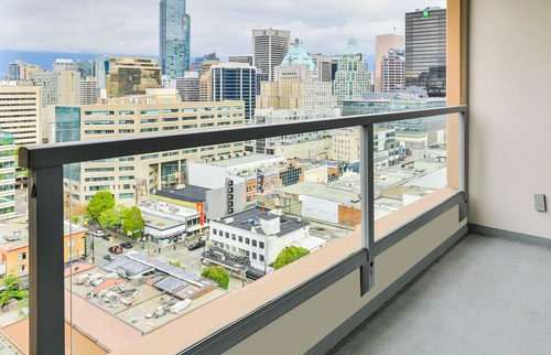 Stunning city view from one of the suite balconies