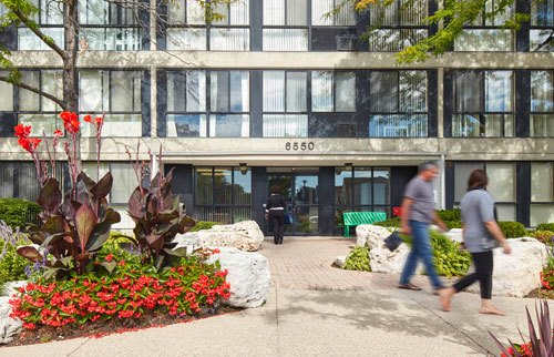 Exterior main entrance of building