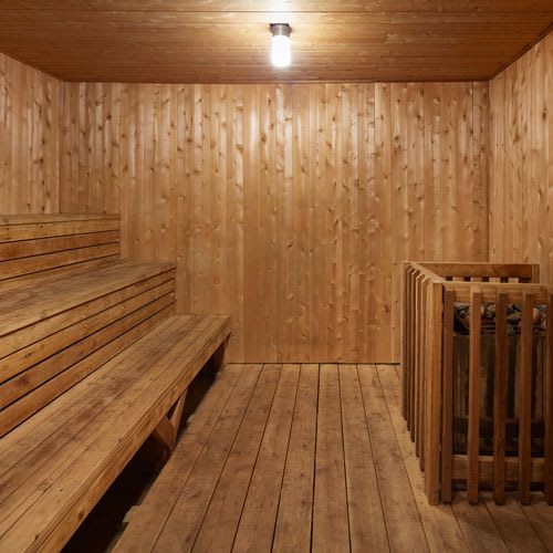 On-site wooden sauna