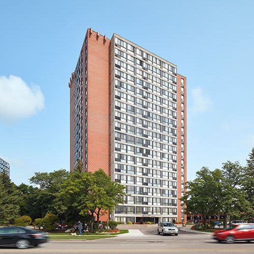 Picture of the entire Waterford Tower building.
